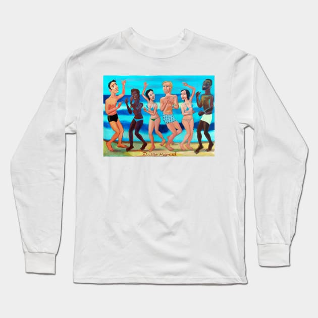 On the beach Long Sleeve T-Shirt by diegomanuel